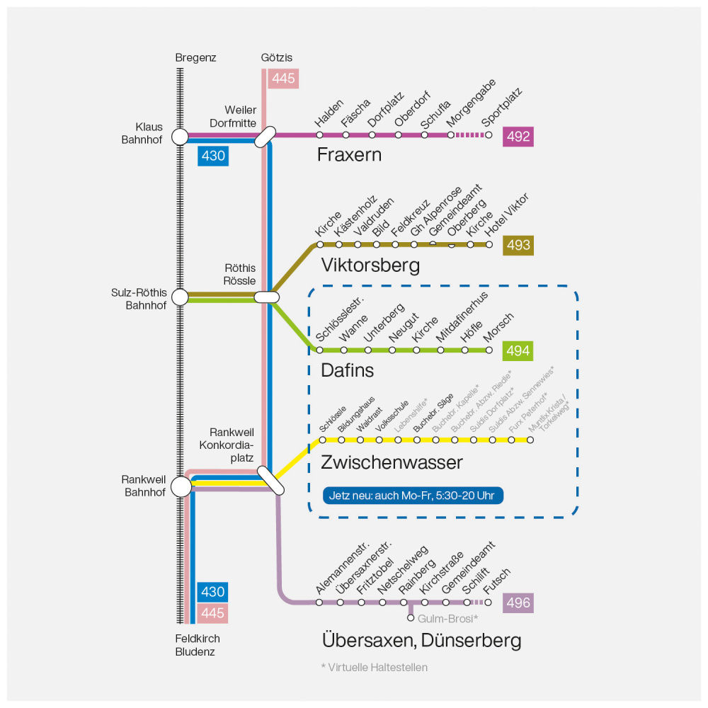 Rufbus Liniennetzplan