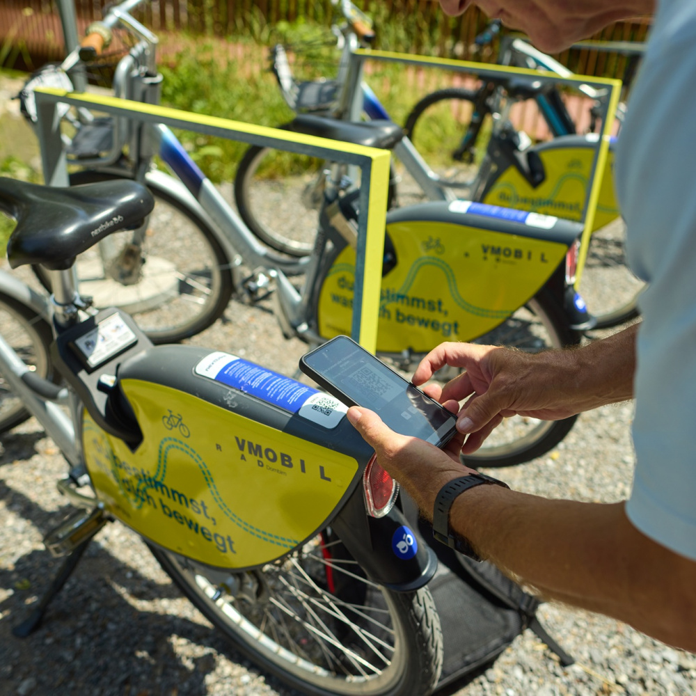 VMOBIL Rad wird mit der App geöffnet