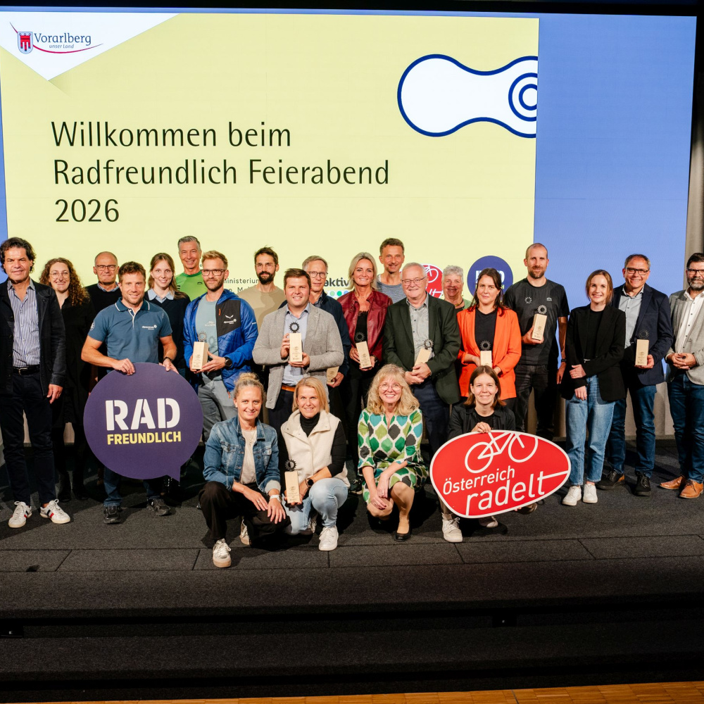 Beim Radfreundlich Feierarbeit wurden die besten Gemeinden, Arbeitgeber und Vereine ausgezeichnet.