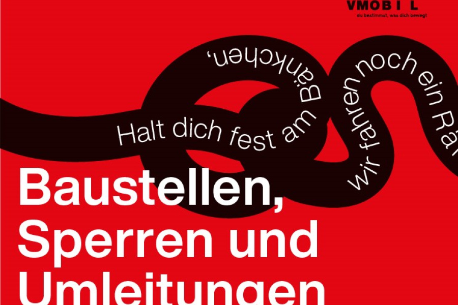 Baustellen, Sperren und Umleitungen im Bild