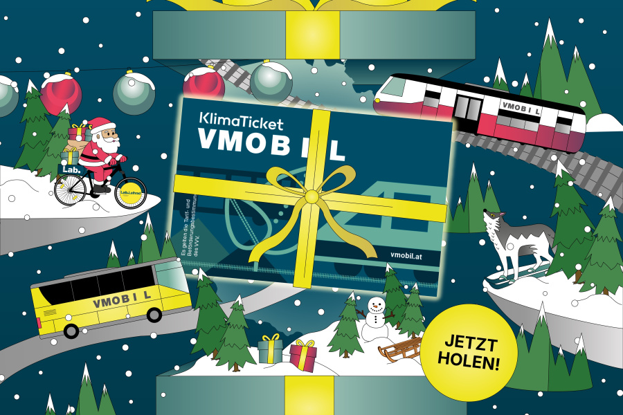 Klimaticket VMOBIL als Weihnachtsgeschenk