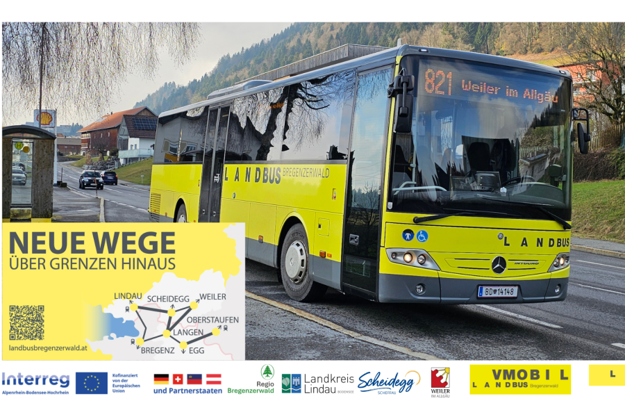 Bus mit Aufschrift "Weiler im Allgäu" Linie 821