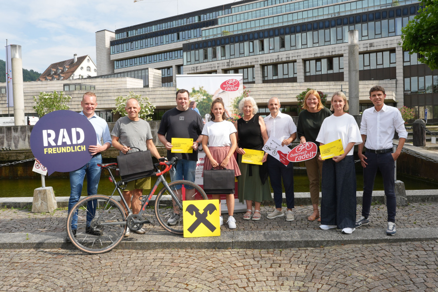 Die Gewinner:innen Vorarlberg radelt zur Arbeit 2026 bei der Preisübergabe