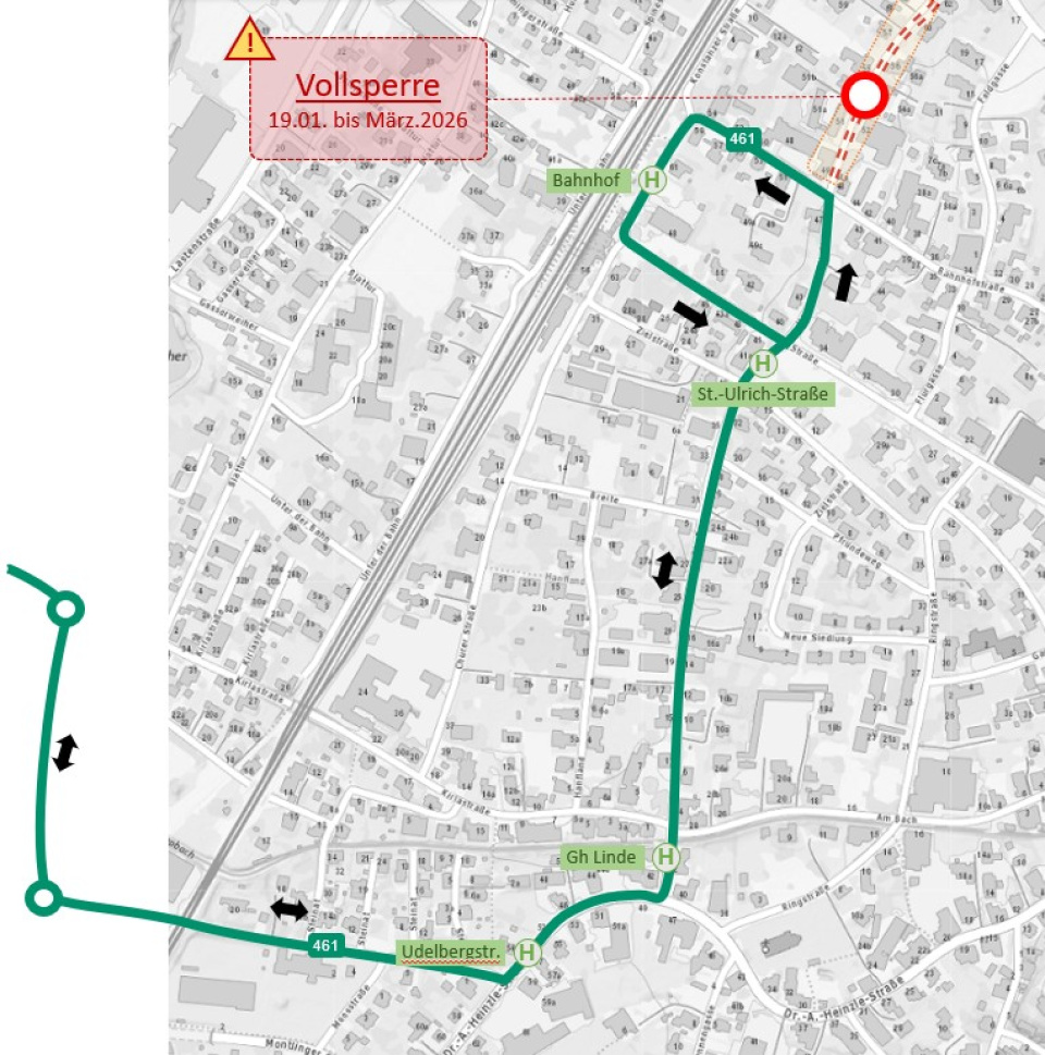 Grafik der Umleitungssituation